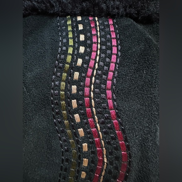 Black Suede Faux Fur Lined Nevada Olga Boots Size 8 - Picture 10 of 10